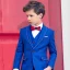 Modest / Simple Red Tie Royal Blue Boys Wedding Suits 2019