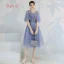 Affordable Green Bridesmaid Dresses 2019 A-Line / Princess Appliques Lace Ruffle Sash Tea-length Backless Wedding Party Dresses