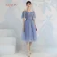 Affordable Green Bridesmaid Dresses 2019 A-Line / Princess Appliques Lace Ruffle Sash Tea-length Backless Wedding Party Dresses