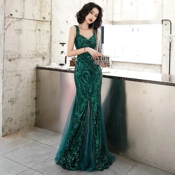 mermaid wedding dress elegant Alexandra Elegant Sequin Off Shoulder White Mermaid Gown Wedding Dress