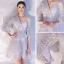 Modern / Fashion Grey Homecoming Graduation Dresses 2020 A-Line / Princess V-Neck Short Sleeve Glitter Sequins Short Ruffle Backless Formal Dresses