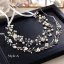 Elegant Ivory Headbands 2020 Metal Lace-up Rhinestone Pearl Headpieces Earrings Wedding Bridal Hair Accessories