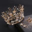 Luxury / Gorgeous Gold Bridal Hair Accessories 2020 Alloy Pearl Crystal Tiara Tassel Earrings Wedding Accessories
