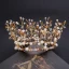 Luxury / Gorgeous Gold Bridal Hair Accessories 2020 Alloy Pearl Crystal Tiara Tassel Earrings Wedding Accessories