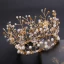 Luxury / Gorgeous Gold Bridal Hair Accessories 2020 Alloy Pearl Crystal Tiara Tassel Earrings Wedding Accessories
