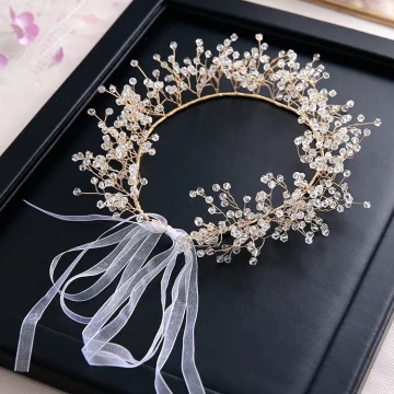 Élégant Doré Bandeaux 2020 Alliage Cristal Lacer Accessoire Cheveux Mariage Accessoire Cheveux Mariage