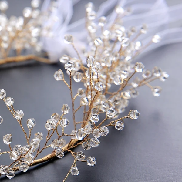 Élégant Doré Bandeaux 2020 Alliage Cristal Lacer Accessoire Cheveux Mariage Accessoire Cheveux Mariage