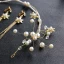 Chic / Beautiful Gold Bridal Jewelry 2020 Metal Pearl Crystal Headpieces Tassel Earrings Wedding Accessories