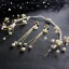 Chic / Beautiful Gold Bridal Jewelry 2020 Metal Pearl Crystal Headpieces Tassel Earrings Wedding Accessories