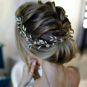 Elegant Gull Pannebånd 2020 Metall Beading Rhinestone Snøre Opp Hodepynt Bryllup Tilbehør