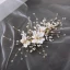 Schöne Gold Brautschmuck 2019 Metall Strass Perle Kristall Blumen Kopfschmuck Quaste Ohrringe Hochzeit Brautaccessoires
