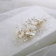 Schöne Gold Brautschmuck 2019 Metall Strass Perle Kristall Blumen Kopfschmuck Quaste Ohrringe Hochzeit Brautaccessoires