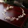 Modest / Simple Gold Bridal Hair Accessories 2020 Metal Beading Headpieces Wedding Accessories