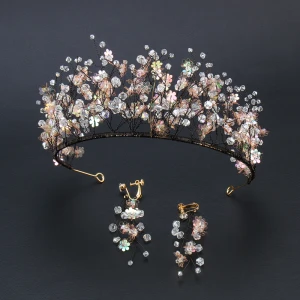 Coloré Noire Bijoux Mariage 2020 Alliage Perlage Paillettes Tiare Boucles D 039 Oreilles Mariage Accessorize