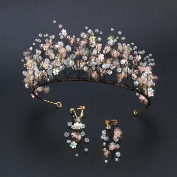 Coloré Noire Bijoux Mariage 2020 Alliage Perlage Paillettes Tiare Boucles D 039 Oreilles Mariage Accessorize