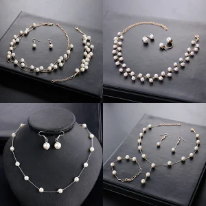 Simple Ivoire Perle Un Collier 2020 Métal Mariage Bijoux Mariage Accessorize