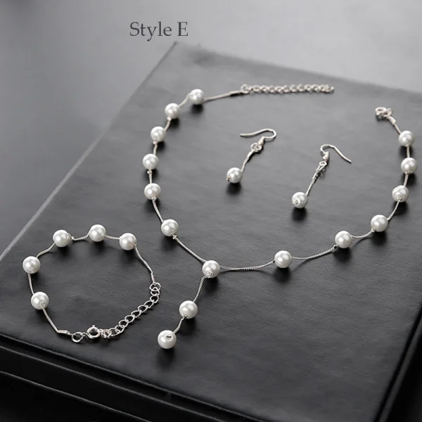Modest / Simple Ivory Pearl Necklace 2020 Metal Wedding Bridal Jewelry Accessories