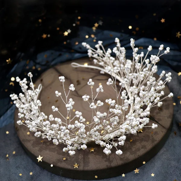 Luxe Argenté Accessoire Cheveux Mariage 2020 Alliage Perlage Faux Diamant Tiare Mariage Accessorize