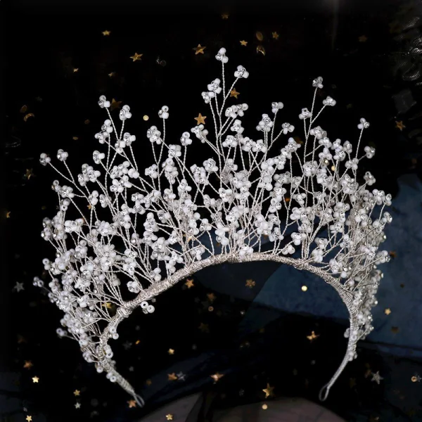 Luxe Argenté Accessoire Cheveux Mariage 2020 Alliage Perlage Faux Diamant Tiare Mariage Accessorize