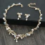Chic / Beautiful Gold Tiara Earrings Necklace 2019 Metal Rhinestone Pearl Bridal Jewelry Wedding Accessories
