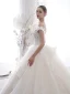 Luxury / Gorgeous Champagne Wedding Dresses 2020 Ball Gown Off-The-Shoulder Short Sleeve Backless Appliques Flower Feather Beading Cathedral Train Ruffle