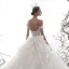 Luxury / Gorgeous Champagne Wedding Dresses 2020 Ball Gown Off-The-Shoulder Short Sleeve Backless Appliques Flower Feather Beading Cathedral Train Ruffle