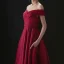 Haut de Gamme Bordeaux Satin Robe De Soirée 2020 Princesse De l'épaule Manches Courtes Ceinture Longue Volants Robe De Ceremonie