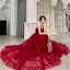 Chic / Beautiful Burgundy Summer Evening Dresses  2019 A-Line / Princess Spaghetti Straps Sleeveless Glitter Tulle Sash Floor-Length / Long Ruffle Backless Formal Dresses