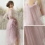 Affordable Blushing Pink Summer Prom Dresses 2019 A-Line / Princess Spaghetti Straps Short Sleeve Appliques Flower Beading Ankle Length Cascading Ruffles Backless Formal Dresses