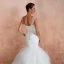 Luxury / Gorgeous Ivory Wedding Dresses 2020 Trumpet / Mermaid V-Neck Sleeveless Backless Beading Chapel Train Ruffle