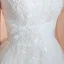 Chic / Belle Ivoire Jardin / Extérieur Robe De Mariée 2020 Princesse V-Cou Sans Manches Dos Nu Appliques En Dentelle Perlage Train De Balayage Volants