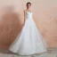 Chic / Belle Ivoire Jardin / Extérieur Robe De Mariée 2020 Princesse V-Cou Sans Manches Dos Nu Appliques En Dentelle Perlage Train De Balayage Volants