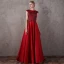 Élégant Rouge Robe De Soirée 2018 Princesse Encolure Dégagée Sans Manches Perlage Paillettes Train De Balayage Volants Dos Nu Robe De Ceremonie