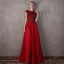 Élégant Rouge Robe De Soirée 2018 Princesse Encolure Dégagée Sans Manches Perlage Paillettes Train De Balayage Volants Dos Nu Robe De Ceremonie