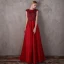 Élégant Rouge Robe De Soirée 2018 Princesse Encolure Dégagée Sans Manches Perlage Paillettes Train De Balayage Volants Dos Nu Robe De Ceremonie