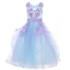 Flower Fairy Sky Blue Lavender Flower Girl Dresses 2017 Ball Gown V-Neck Sleeveless Appliques Flower Sash Floor-Length / Long Cascading Ruffles Wedding Party Dresses