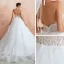 Illusion Ivory Wedding Dresses 2020 Ball Gown Halter Backless Sleeveless Appliques Lace Court Train Ruffle