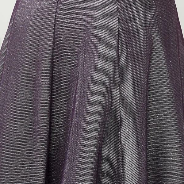 High End Durchsichtige Traube Abendkleider 2020 A Linie Rundhalsausschnitt Kurze Ärmel Glanz Polyester Handgefertigt Perlenstickerei Stoffgürtel Lange Rückenfreies Festliche Kleider