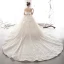 Sparkly Champagne Wedding Dresses 2020 Ball Gown Off-The-Shoulder Short Sleeve Backless Glitter Sequins Tulle Appliques Lace Beading Cathedral Train Ruffle