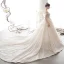 Sparkly Champagne Wedding Dresses 2020 Ball Gown Off-The-Shoulder Short Sleeve Backless Glitter Sequins Tulle Appliques Lace Beading Cathedral Train Ruffle