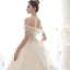Sparkly Champagne Wedding Dresses 2020 Ball Gown Off-The-Shoulder Short Sleeve Backless Glitter Sequins Tulle Appliques Lace Beading Cathedral Train Ruffle