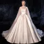 Schöne Ivory / Creme Satin Brautkleider / Hochzeitskleider Mit Umhang 2020 A Linie Schultern Ärmellos Rückenfreies Perlenstickerei Kapelle-Schleppe Rüschen