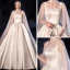 Schöne Ivory / Creme Satin Brautkleider / Hochzeitskleider Mit Umhang 2020 A Linie Schultern Ärmellos Rückenfreies Perlenstickerei Kapelle-Schleppe Rüschen