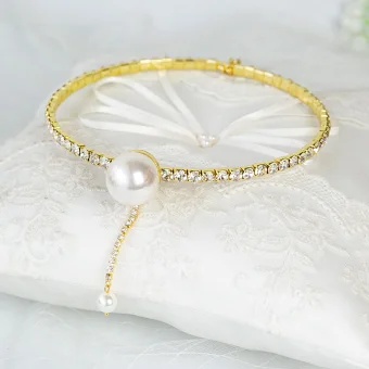 Fine Gull Har Tilbehor 2020 Metall Perle Rhinestone Hodepynt Bryllup Tilbehør