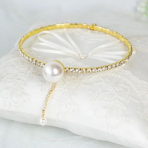 Chic / Belle Doré Accessoire Cheveux Mariage 2020 Métal Perle Faux Diamant Accessoire Cheveux Mariage Accessorize
