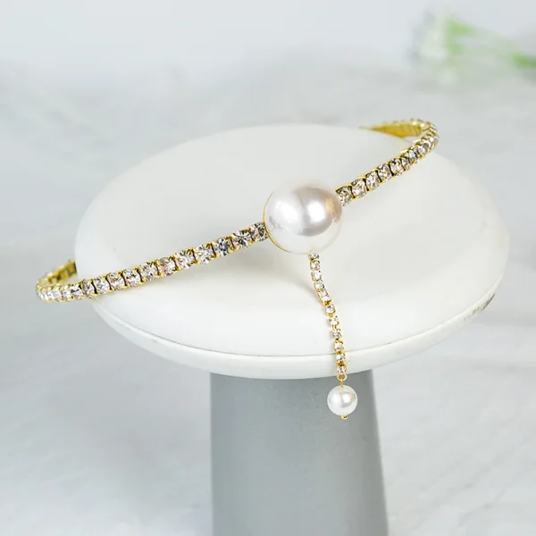 Chic / Belle Doré Accessoire Cheveux Mariage 2020 Métal Perle Faux Diamant Accessoire Cheveux Mariage Accessorize