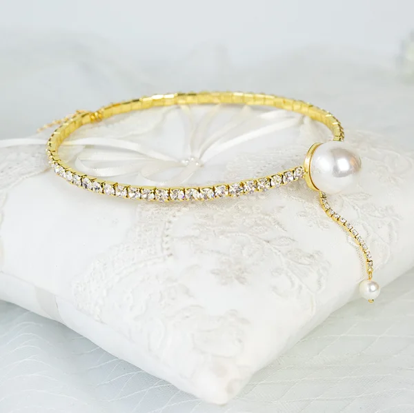 Chic / Belle Doré Accessoire Cheveux Mariage 2020 Métal Perle Faux Diamant Accessoire Cheveux Mariage Accessorize