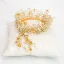 Stunning Gold Bridal Hair Accessories 2020 Alloy Beading Tiara Earrings Wedding Accessories