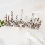 Vintage Brązowy Ozdoby Do Włosów Ślubne 2020 Metal Rhinestone Perła Tiara Ślub Akcesoria