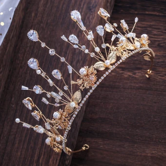 Fine Gull Tiara Har Tilbehor 2020 Metall Zirkon Beading Rhinestone Perle Bryllup Tilbehør